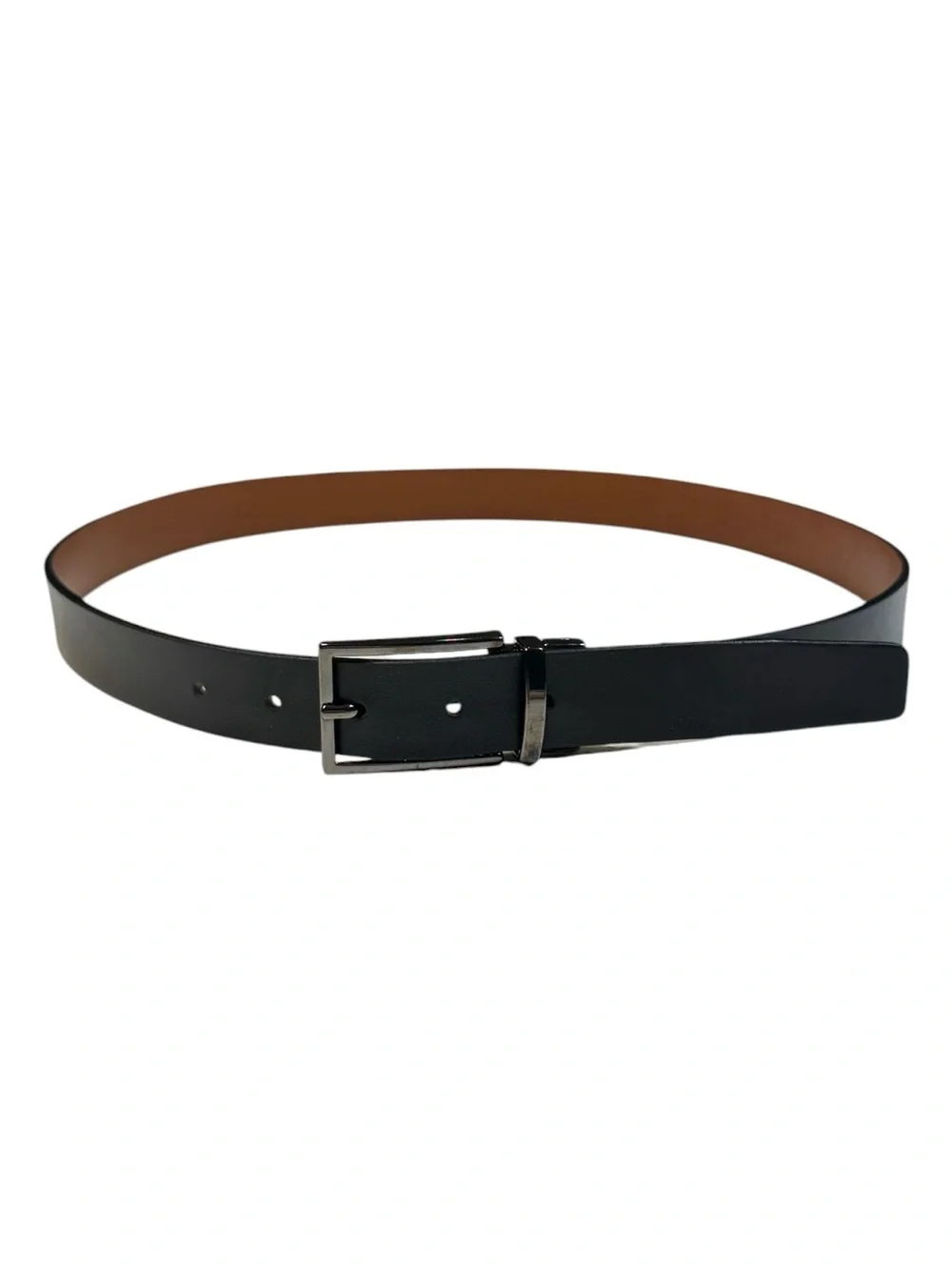 ZARA Reversible Belt Black Brown Leather Size L 36 (US) / 90 (EU) Made in Spain